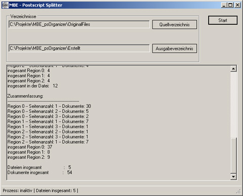 Postscript Splitter